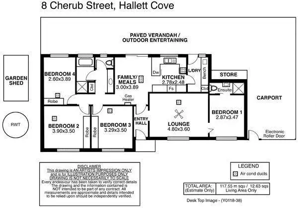 Floorplan of Homely house listing, 8 Cherub Street, Hallett Cove SA 5158