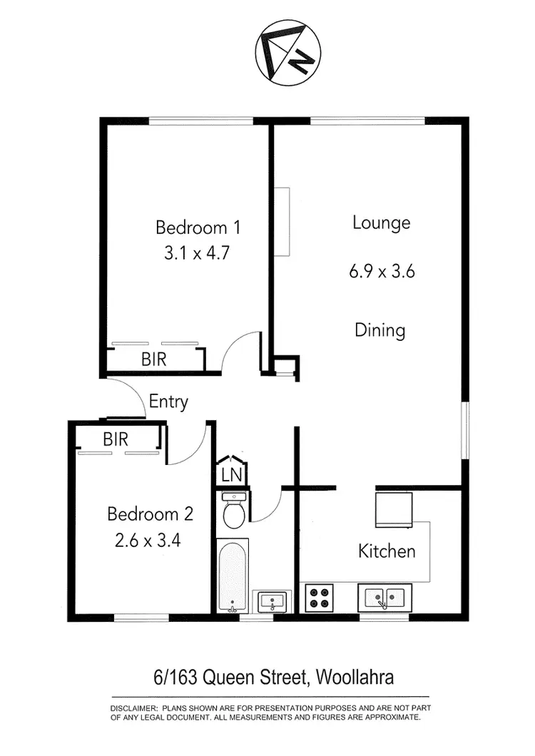Floorplan of Homely apartment listing, 6/163 Queen Street, Woollahra NSW 2025