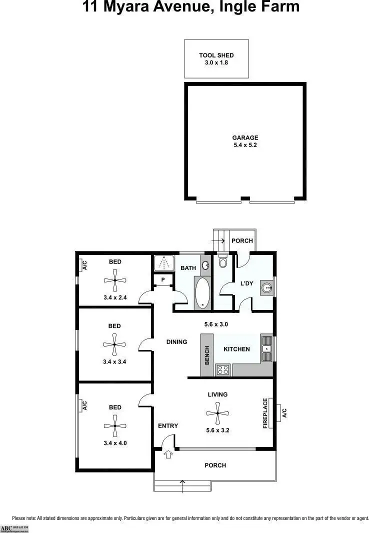Floorplan of Homely house listing, 11 Myara Avenue, Ingle Farm SA 5098