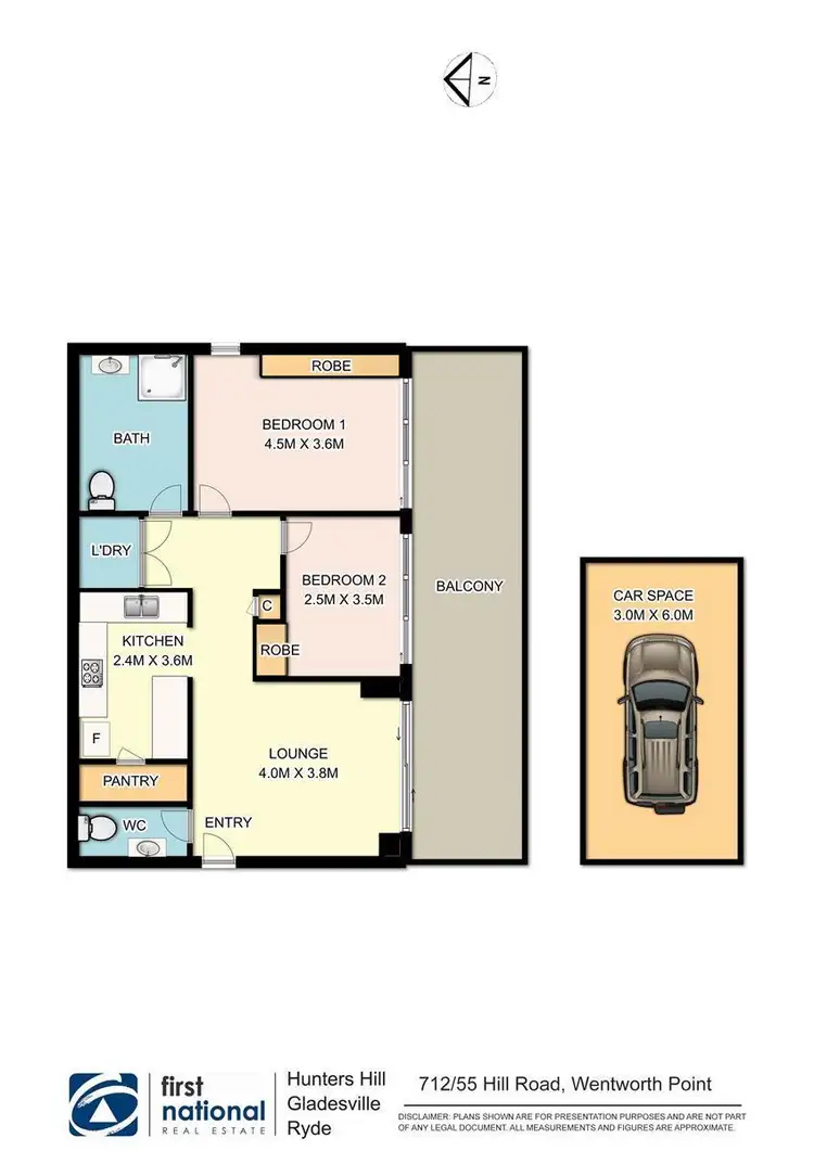 Floorplan of Homely apartment listing, 712/55 Hill Road, Wentworth Point NSW 2127