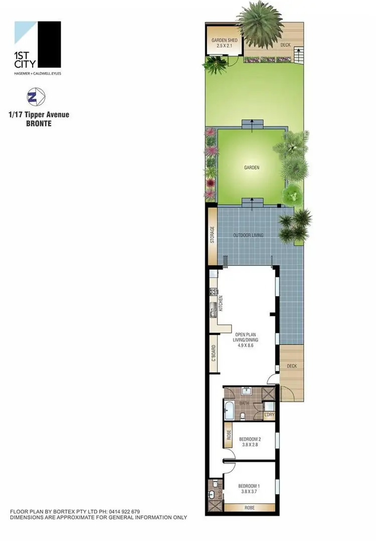Floorplan of Homely apartment listing, 1/17 Tipper Avenue, Bronte NSW 2024