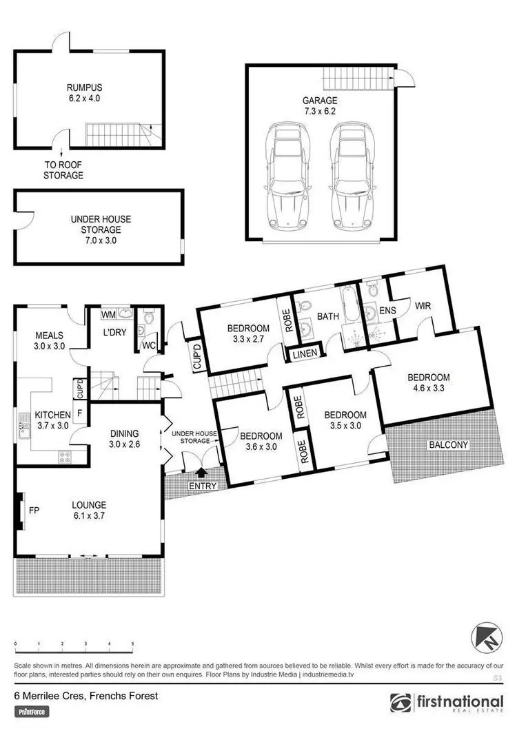 Floorplan of Homely house listing, 6 Merrilee Crescent, Frenchs Forest NSW 2086