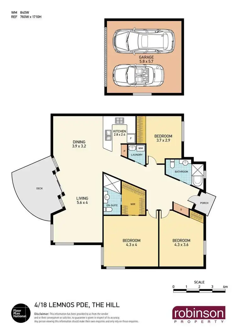 Floorplan of Homely unit listing, 4/18 Lemnos Parade, The Hill NSW 2300