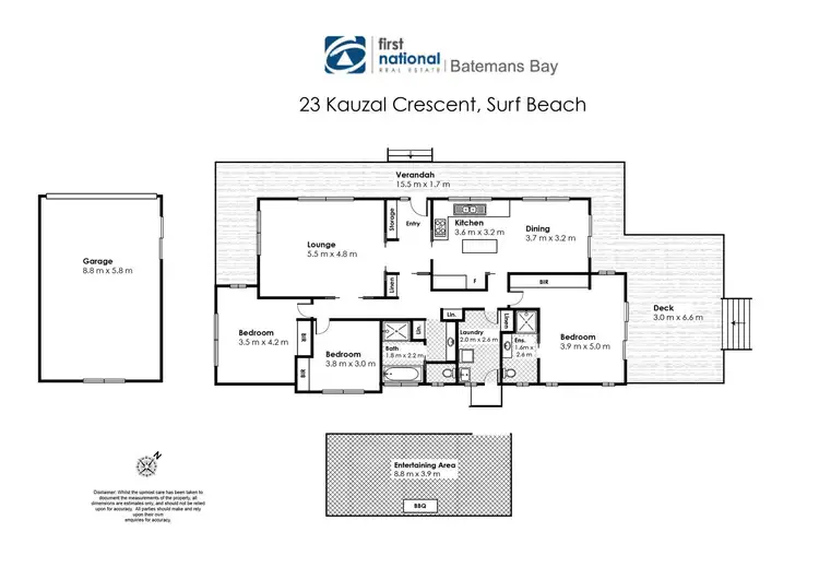 Floorplan of Homely house listing, 23 Kauzal Crescent, Surf Beach NSW 2536