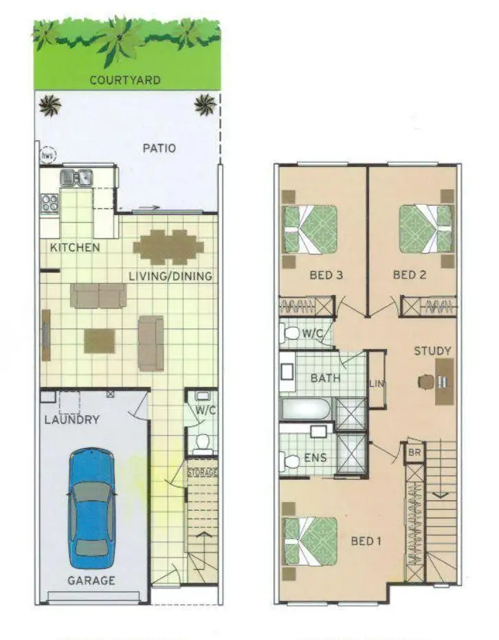 Floorplan of Homely townhouse listing, 23/1 Cascade Drive, Underwood QLD 4119