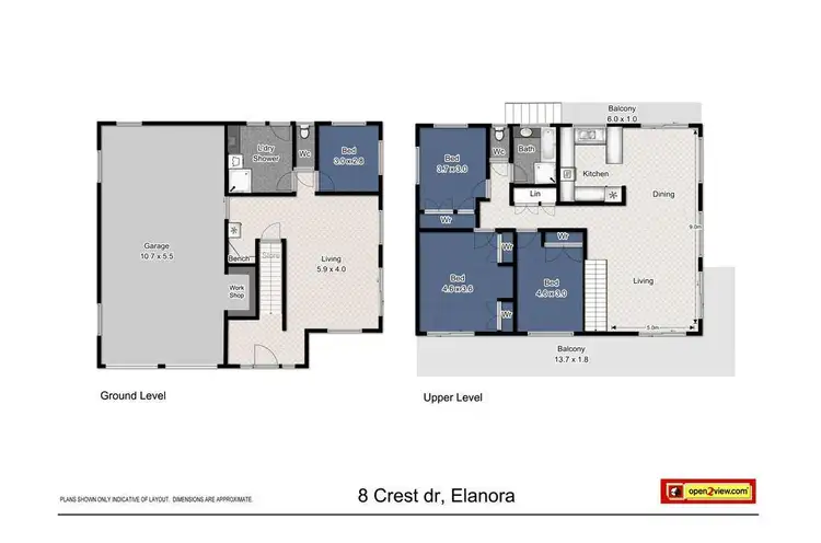 Floorplan of Homely house listing, 8 Crest Drive, Elanora QLD 4221