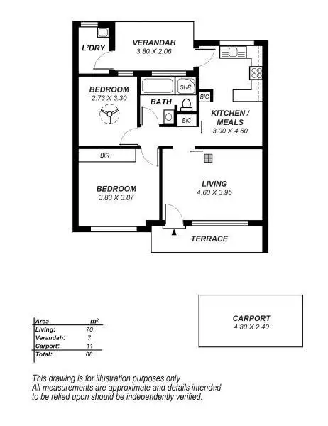Floorplan of Homely unit listing, 4/62 Tusmore Avenue, Tusmore SA 5065