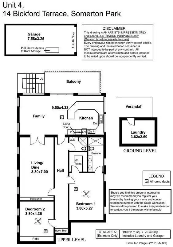 Floorplan of Homely apartment listing, 4/14 Bickford Terrace, Somerton Park SA 5044