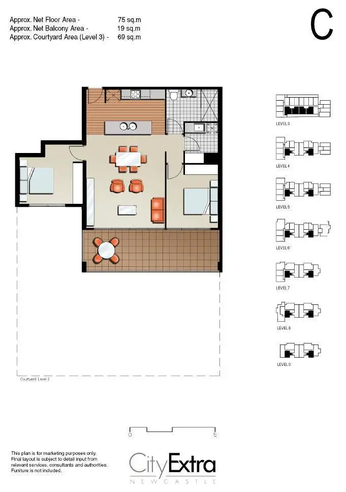 Floorplan of Homely apartment listing, 602/21 Newcomen Street, Newcastle NSW 2300