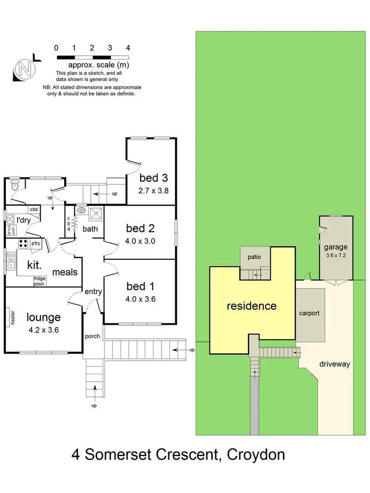 Floorplan of Homely house listing, 4 Somerset Crescent, Croydon VIC 3136