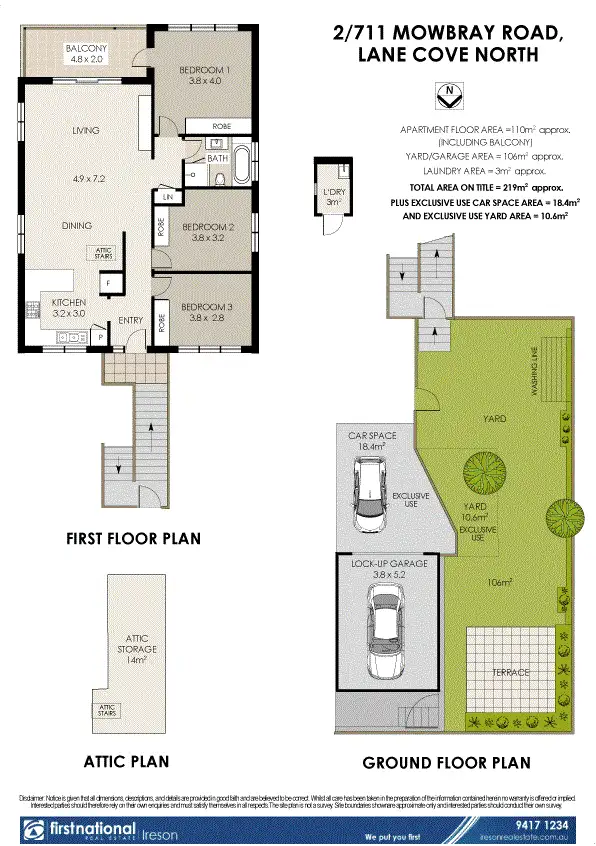 Floorplan of Homely house listing, 2/711 Mowbray Road, Lane Cove North NSW 2066