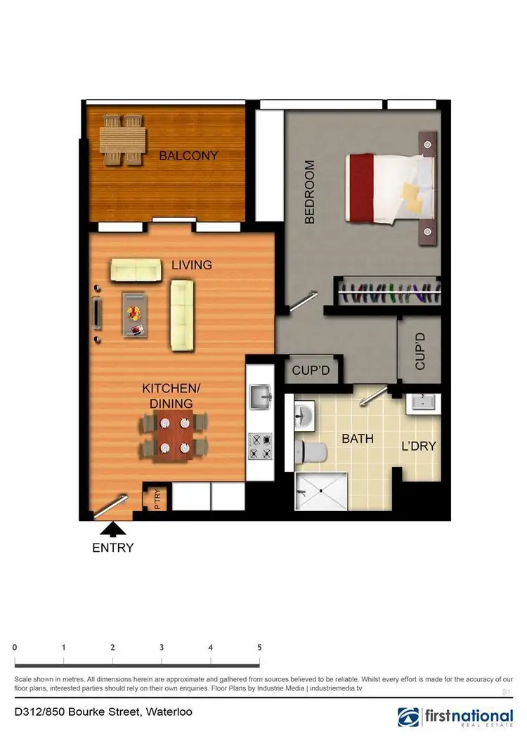 Floorplan of Homely apartment listing, D312/850 Bourke Street, Waterloo NSW 2017