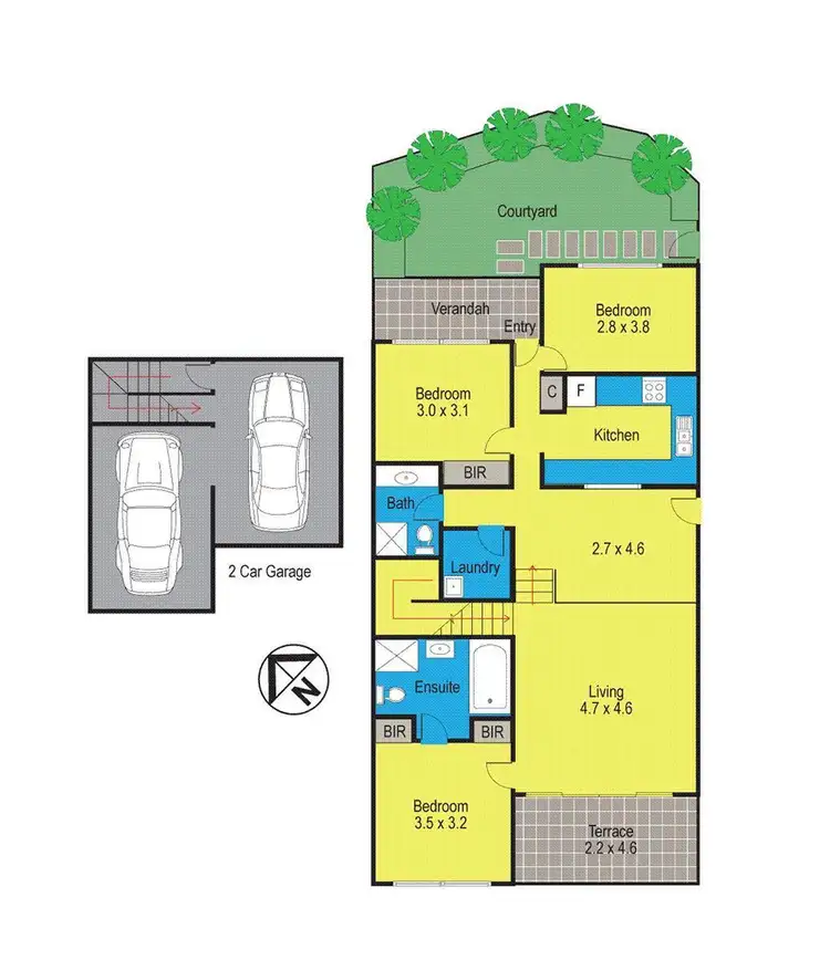 Floorplan of Homely villa listing, 9/3-9A Beach Street, Tennyson Point NSW 2111