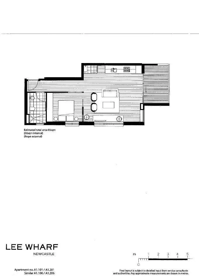 Floorplan of Homely apartment listing, 106/5 Honeysuckle Drive, Newcastle NSW 2300