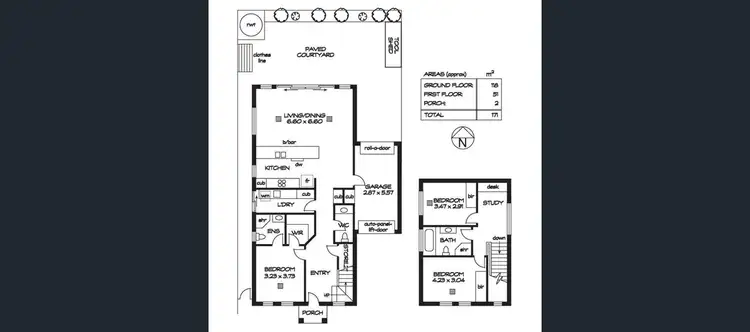 Floorplan of Homely townhouse listing, 45B Johnstone Street, Glengowrie SA 5044