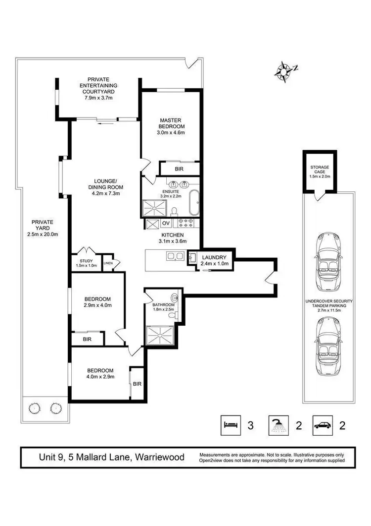 Floorplan of Homely apartment listing, 9/5 Mallard Lane, Warriewood NSW 2102