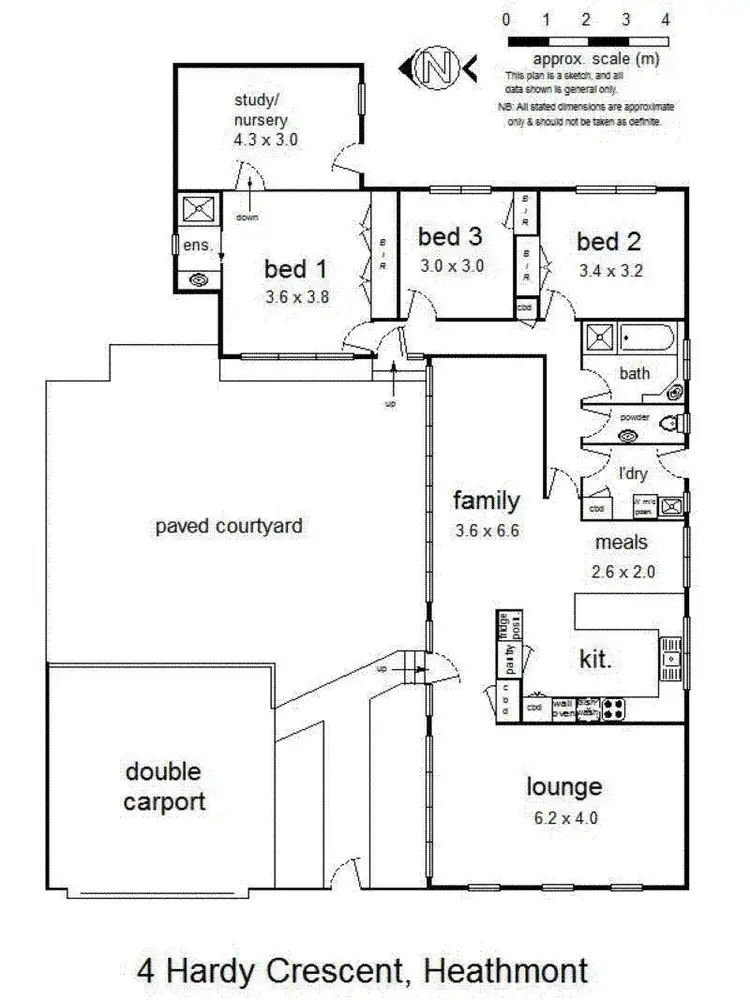 Floorplan of Homely house listing, 4 Hardy Crescent, Heathmont VIC 3135