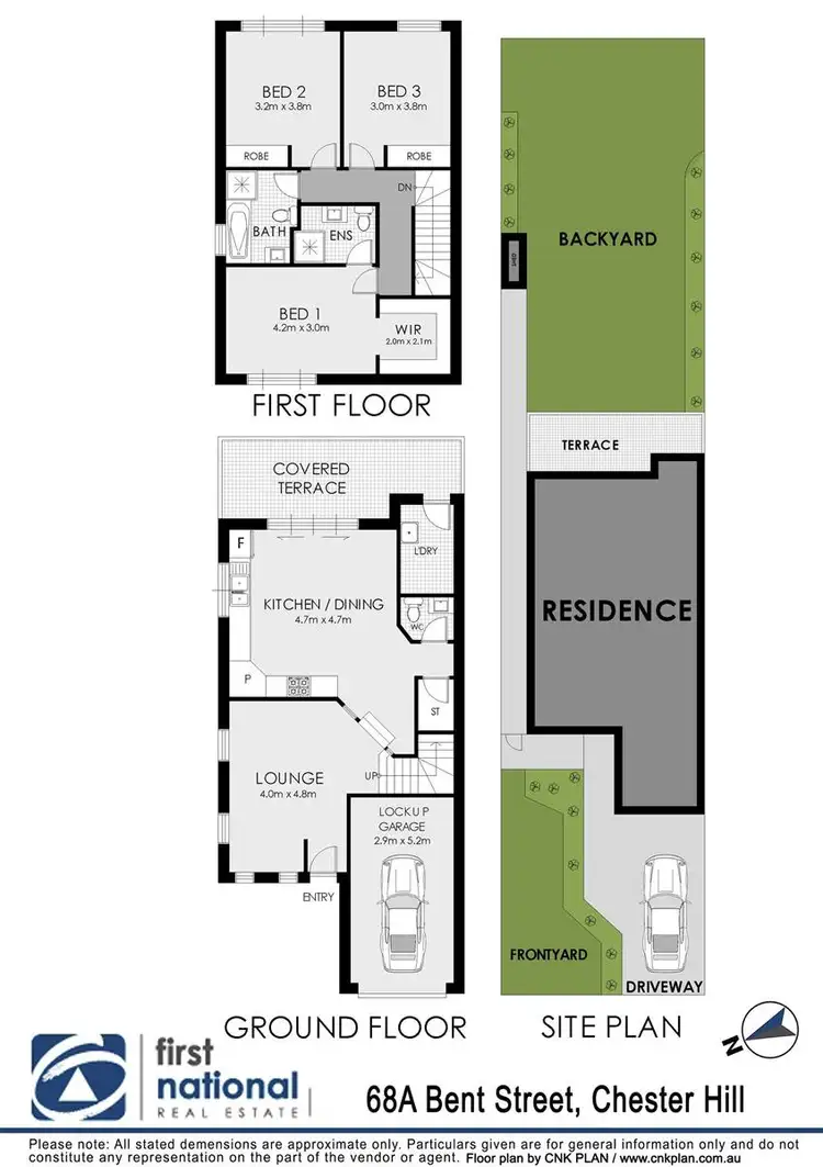 Floorplan of Homely semi-detached listing, 68A Bent Street, Chester Hill NSW 2162