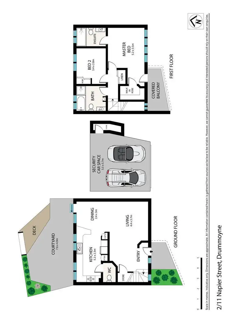 Floorplan of Homely townhouse listing, 2/11 Napier Street, Drummoyne NSW 2047