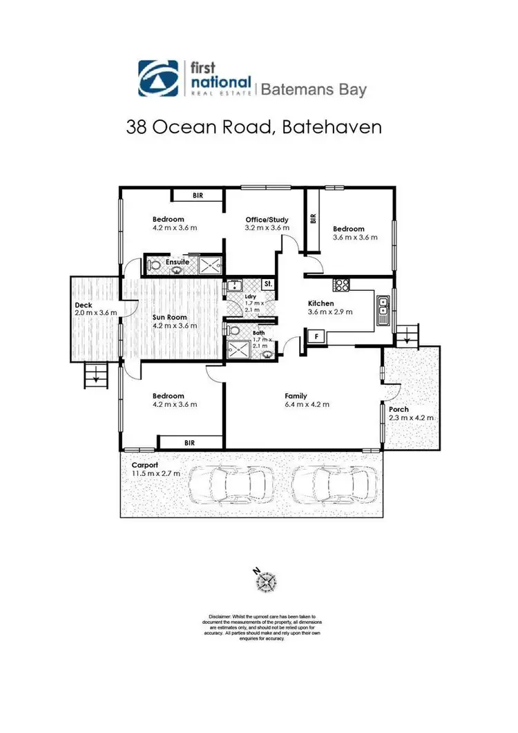 Floorplan of Homely house listing, 38 Ocean Road, Batehaven NSW 2536