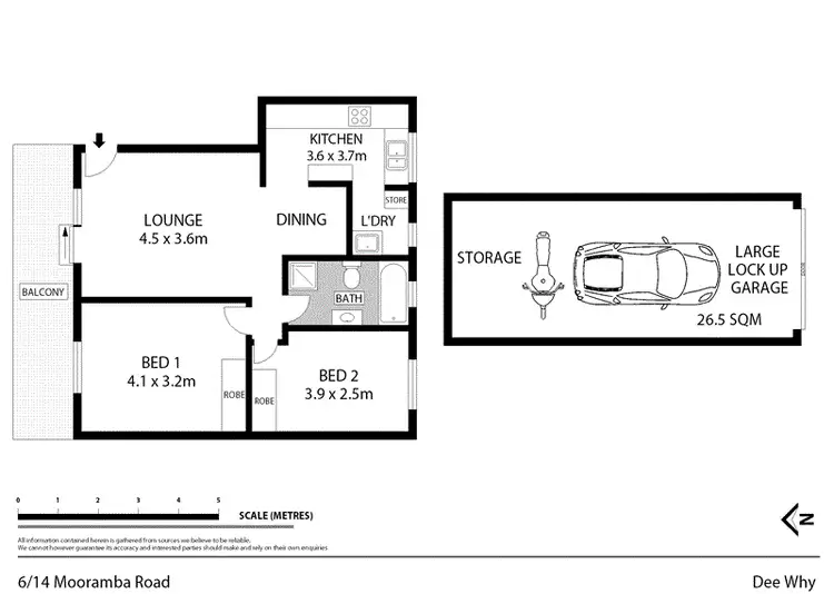 Floorplan of Homely unit listing, 6/14 Mooramba Road, Dee Why NSW 2099
