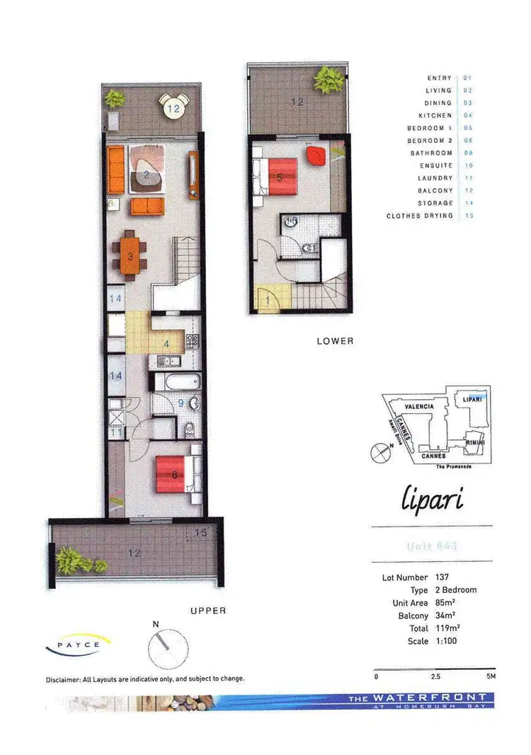Floorplan of Homely apartment listing, Lipari 843/2 The Crescent, Wentworth Point NSW 2127
