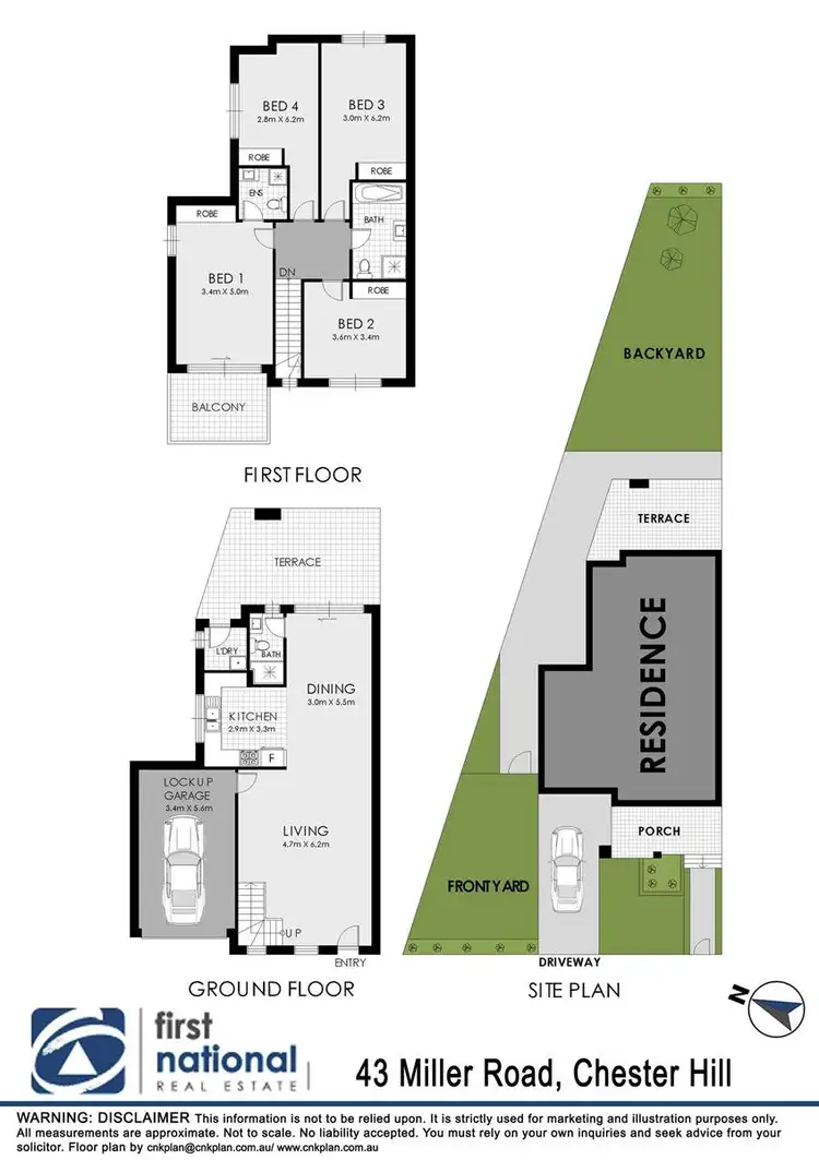 Floorplan of Homely semi-detached listing, 43 Miller Road, Chester Hill NSW 2162