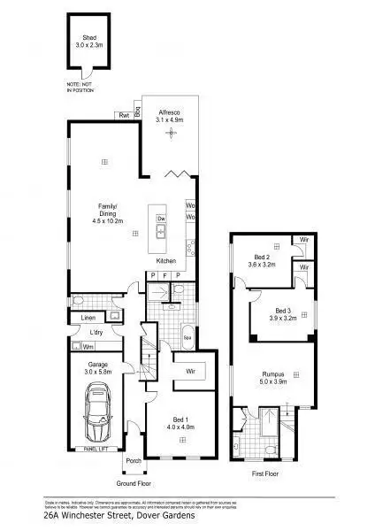 Floorplan of Homely house listing, 26a Winchester Street, Dover Gardens SA 5048