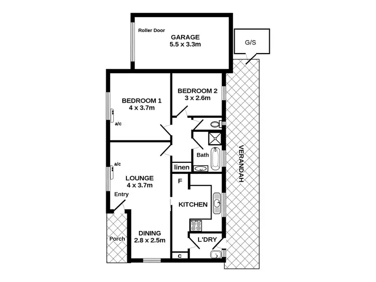 Floorplan of Homely unit listing, 1/22 Hastings Street, Glenelg South SA 5045