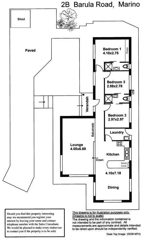 Floorplan of Homely house listing, 2B Barula Road, Marino SA 5049