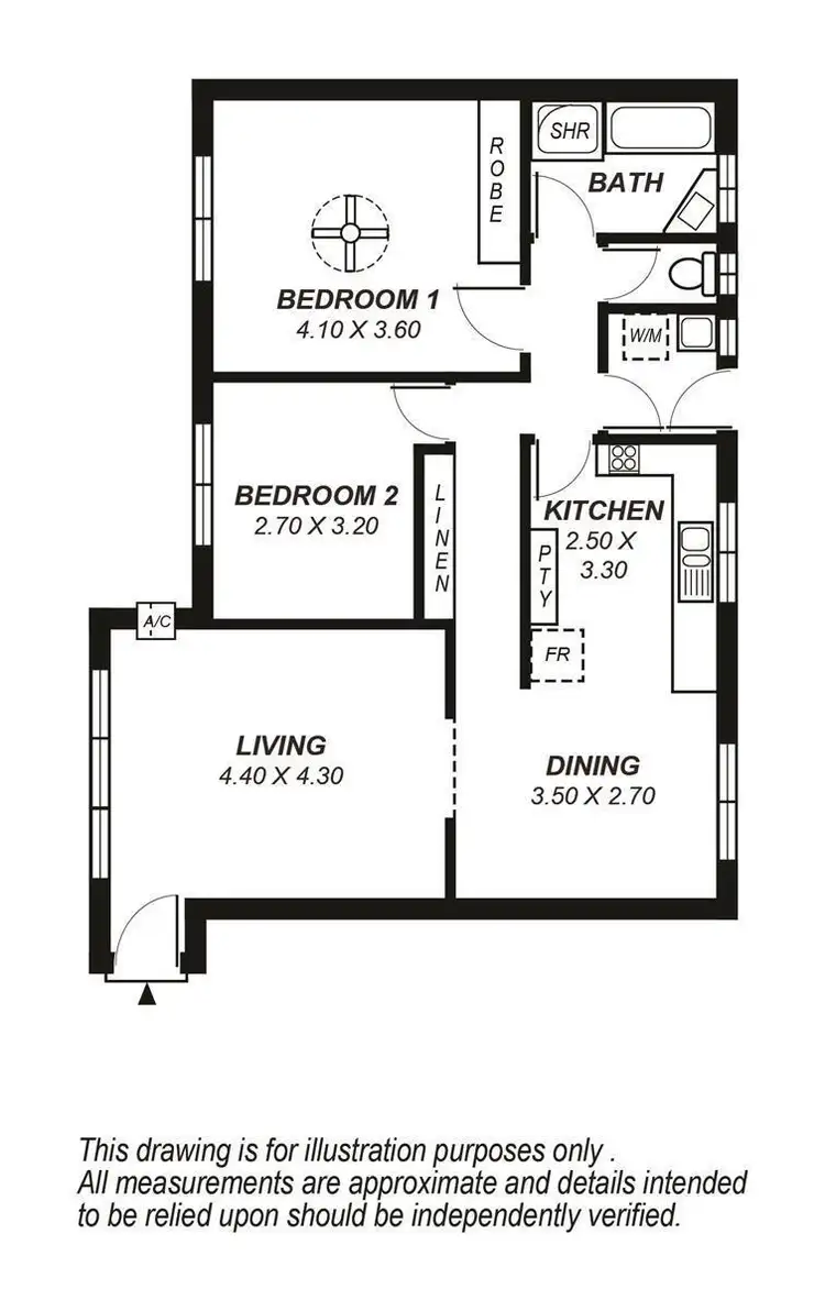 Floorplan of Homely unit listing, 3/22 Cashel Street, St Marys SA 5042