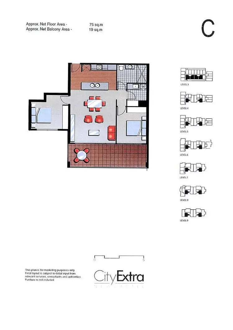 Floorplan of Homely apartment listing, 802/21 Newcomen Street, Newcastle NSW 2300