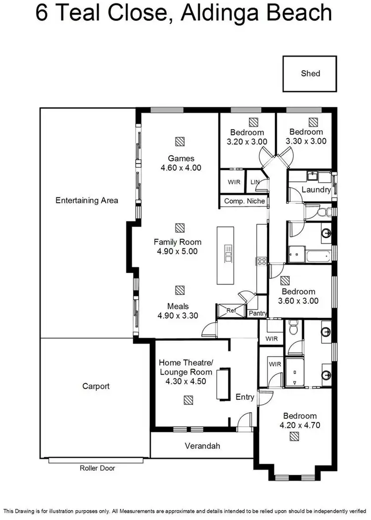 Floorplan of Homely house listing, 6 Teal Close, Aldinga Beach SA 5173