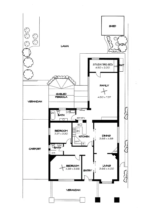 Floorplan of Homely house listing, 3 Carr Avenue, Frewville SA 5063
