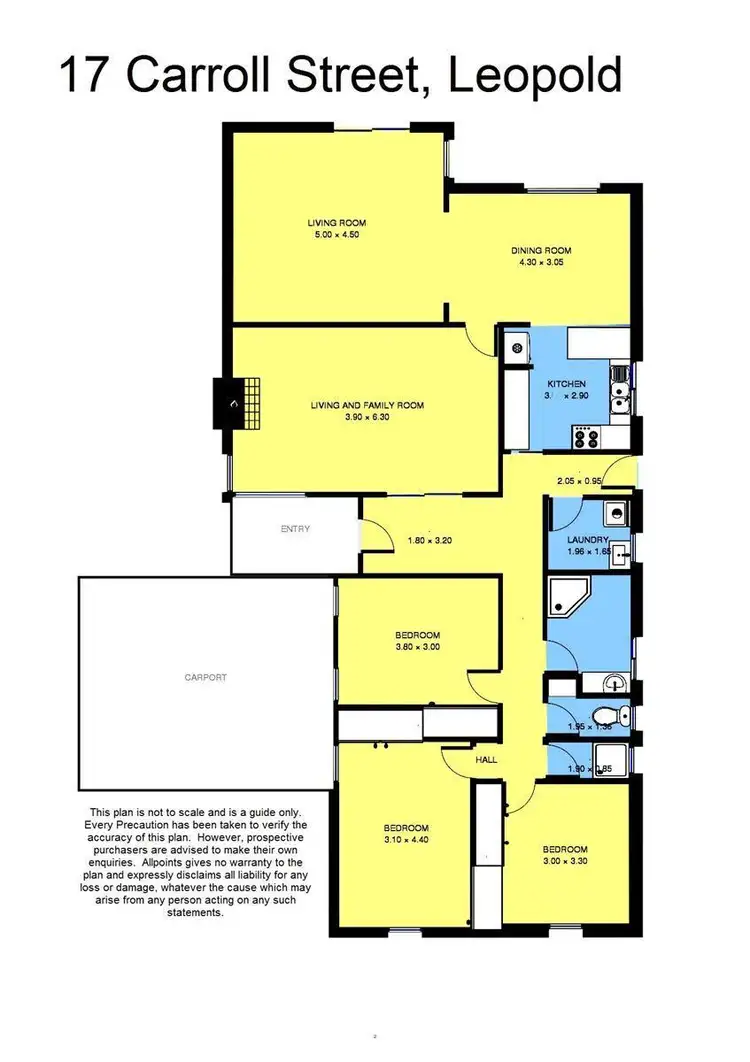 Floorplan of Homely house listing, 17 Carroll Street, Leopold VIC 3224