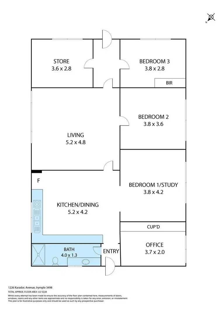 Floorplan of Homely house listing, 1226 Karadoc Avenue, Irymple VIC 3498