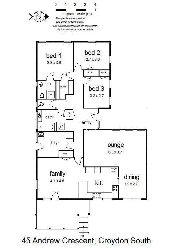 Floorplan of Homely house listing, 45 Andrew Crescent, Croydon South VIC 3136