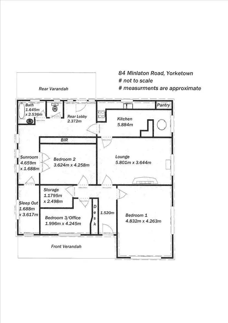 Floorplan of Homely house listing, 84 Minlaton Road, Yorketown SA 5576
