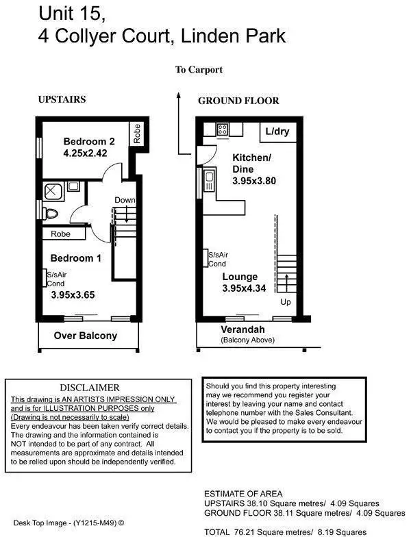 Floorplan of Homely apartment listing, 15/4 Collyer Court, Linden Park SA 5065