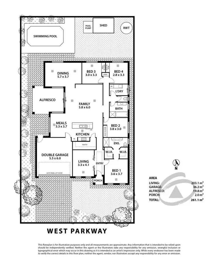 Floorplan of Homely house listing, 15 West Parkway, Mount Barker SA 5251
