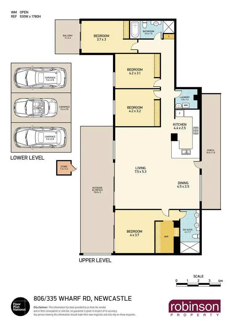 Floorplan of Homely apartment listing, 806/335 Wharf Road, Newcastle NSW 2300
