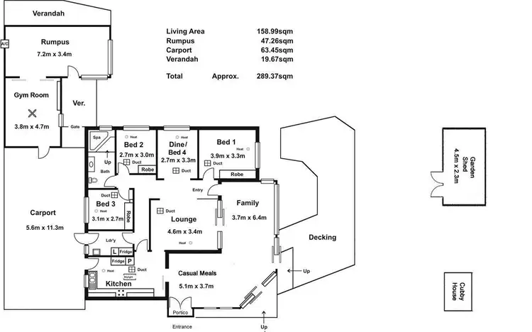 Floorplan of Homely house listing, 45a Marsha Drive, Banksia Park SA 5091