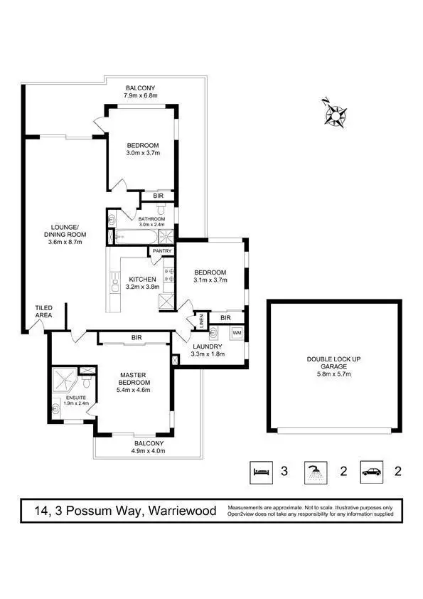 Floorplan of Homely apartment listing, 14/3 Possum Way, Warriewood NSW 2102