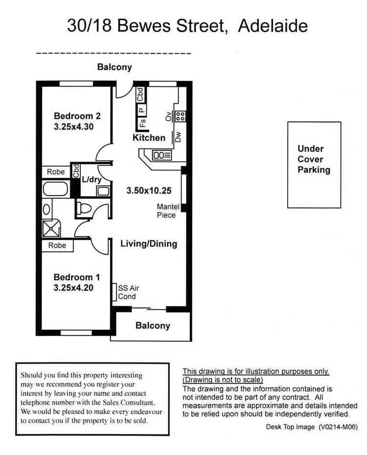Floorplan of Homely apartment listing, 30/18 Bewes Street, Adelaide SA 5000