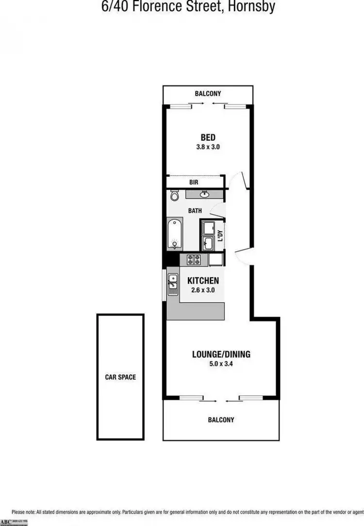 Floorplan of Homely unit listing, 6/40 Florence Street, Hornsby NSW 2077