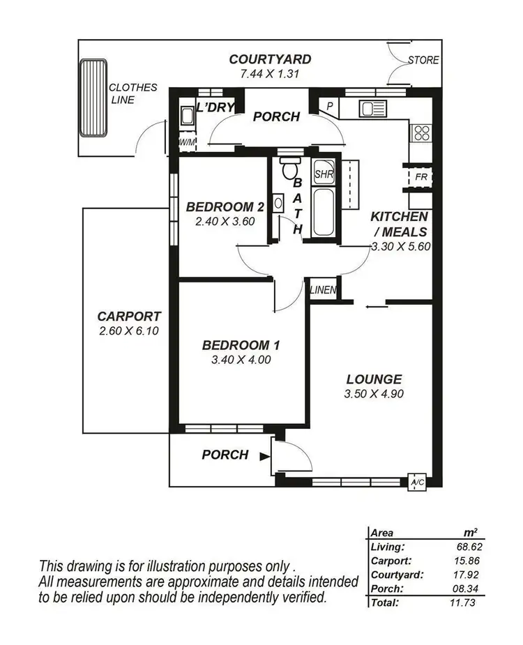 Floorplan of Homely unit listing, 3/30 Birdwood Street, Mitcham SA 5062