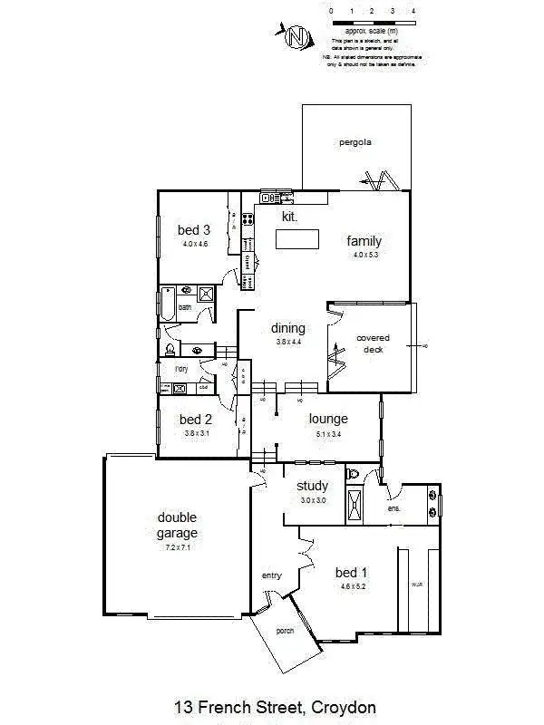 Floorplan of Homely house listing, 13 French Street, Croydon VIC 3136