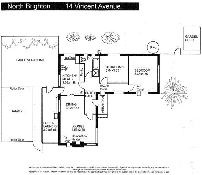 Floorplan of Homely house listing, 14 Vincent Avenue, North Brighton SA 5048