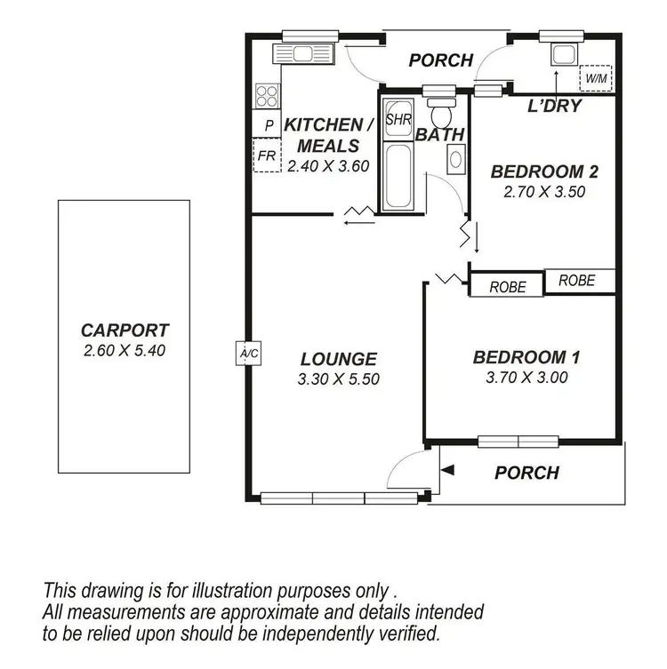 Floorplan of Homely unit listing, 5/45 Princes Road, Kingswood SA 5062