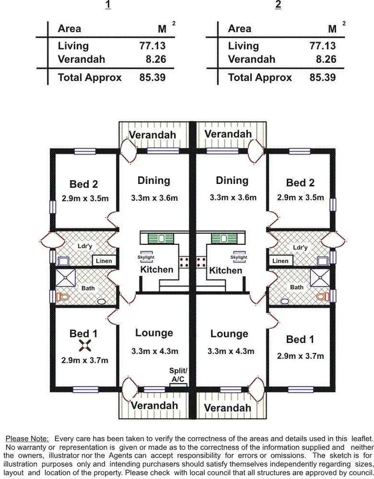 Floorplan of Homely house listing, 1 & 2/11 Lorne Crescent, Huntfield Heights SA 5163